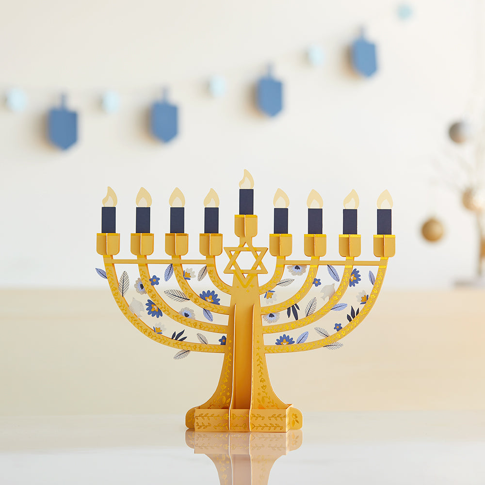 Elegant Interactive Menorah Giant Pop-Up Gift – Lovepop