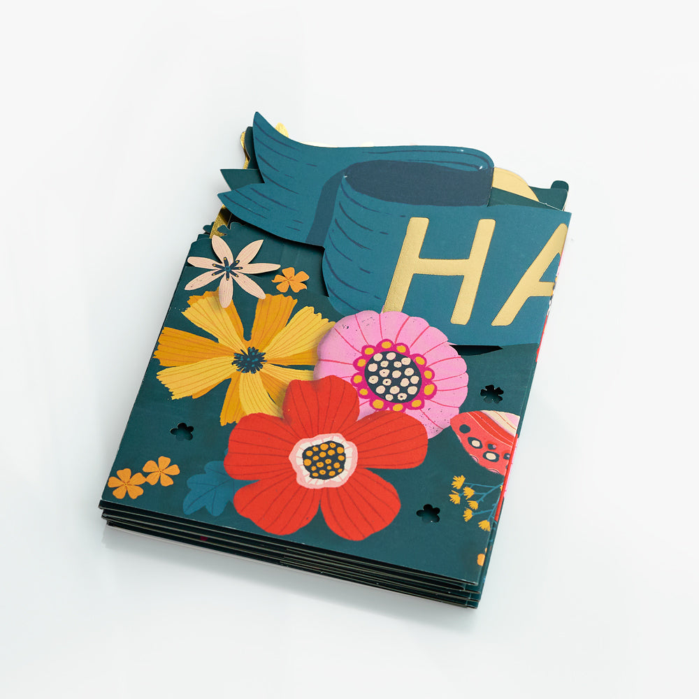 Vibrant Blooms Mother's Day Loooooong Card™ (Expands to 2 feet)
