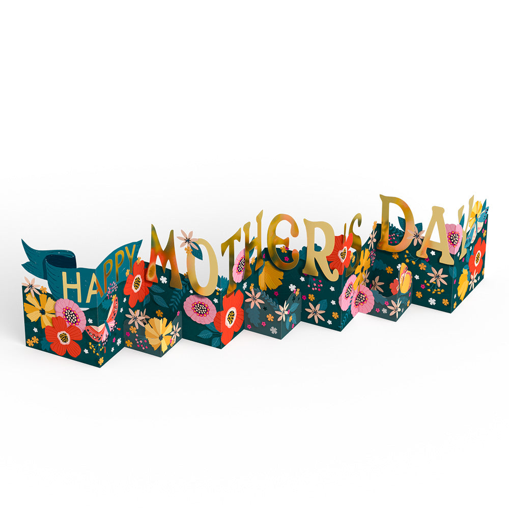 Vibrant Blooms Mother's Day Loooooong Card™ (Expands to 2 feet)