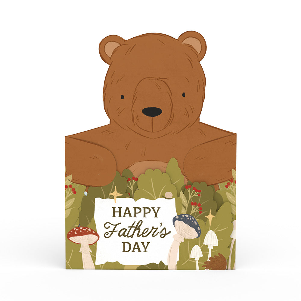 Happy Father s Day Bear Tri Fold Card Lovepop