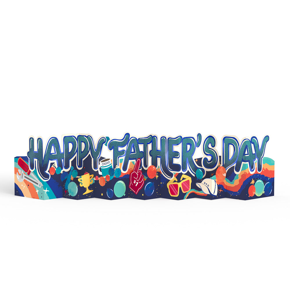Happy Father's Day Loooooong Card™ (Expands to 2 feet)