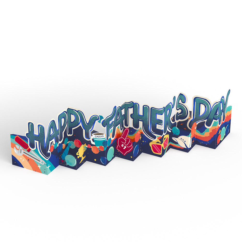 Happy Father's Day Loooooong Card™ (Expands to 2 feet)