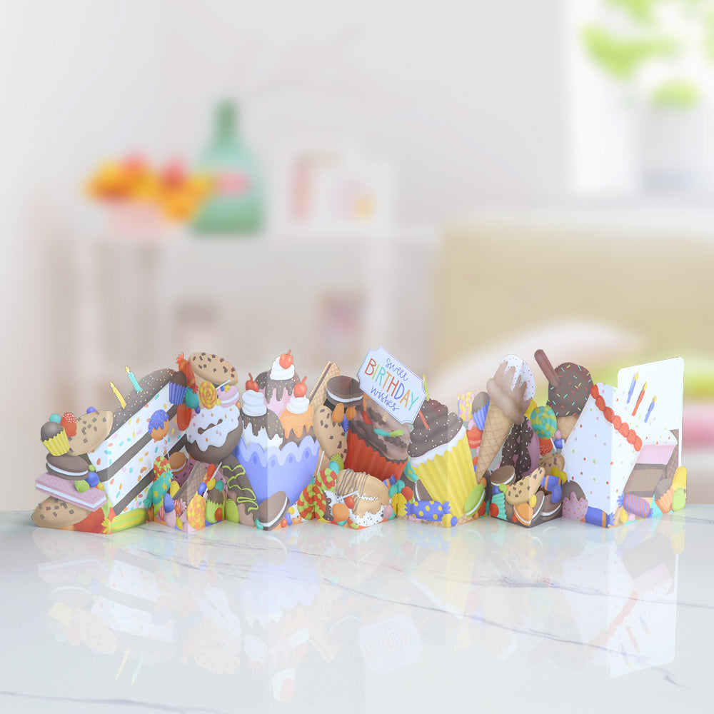 Sweet Birthday Wishes Loooooong Card™ (Expands to 2 feet)