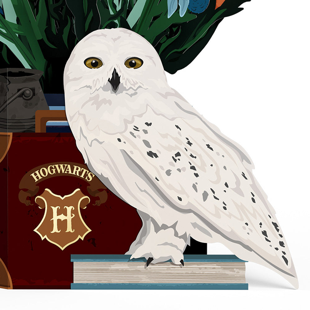 Harry Potter™ Sending Magic Hogwarts™ Suncatcher Card & Flower Buds Bouquet Bundle