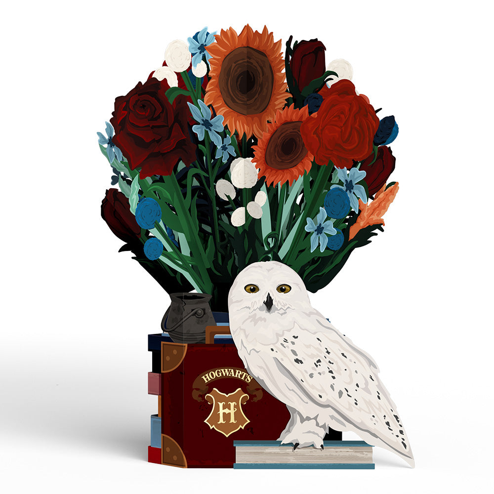 Harry Potter™ Sending Magic Hogwarts™ Suncatcher Card & Flower Buds Bouquet Bundle