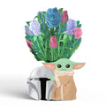 Star Wars™ The Mandalorian Grogu™ This Is the Way Pop-Up Card & Flower Buds Bouquet Bundle