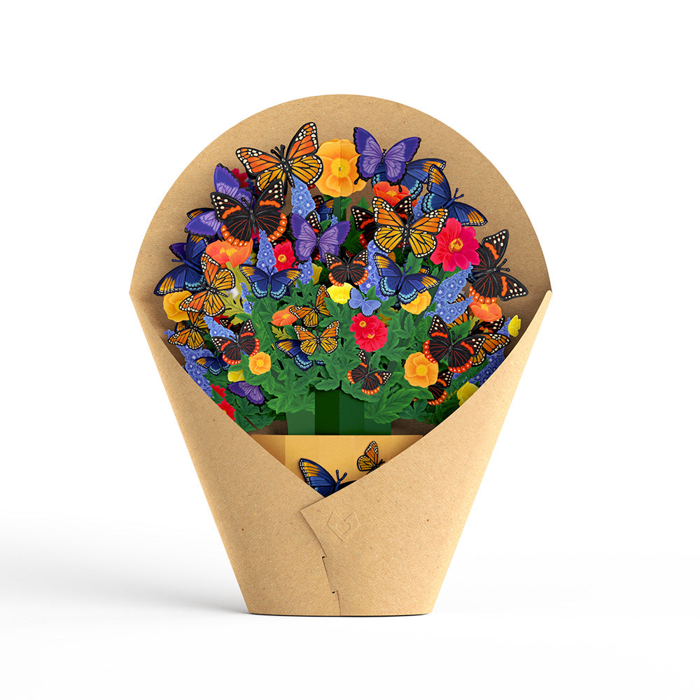 Brilliant Butterfly Pop-Up Card and Bouquet Bundle