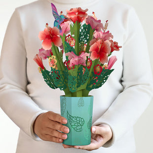 Hibiscus Bouquet greeting card -  Lovepop