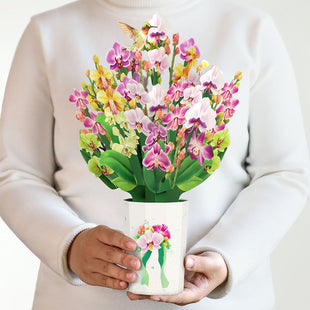 Orchid Bouquet greeting card -  Lovepop