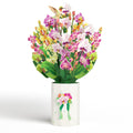 Mother's Day Orchid Pop-Up Card & Bouquet Bundle