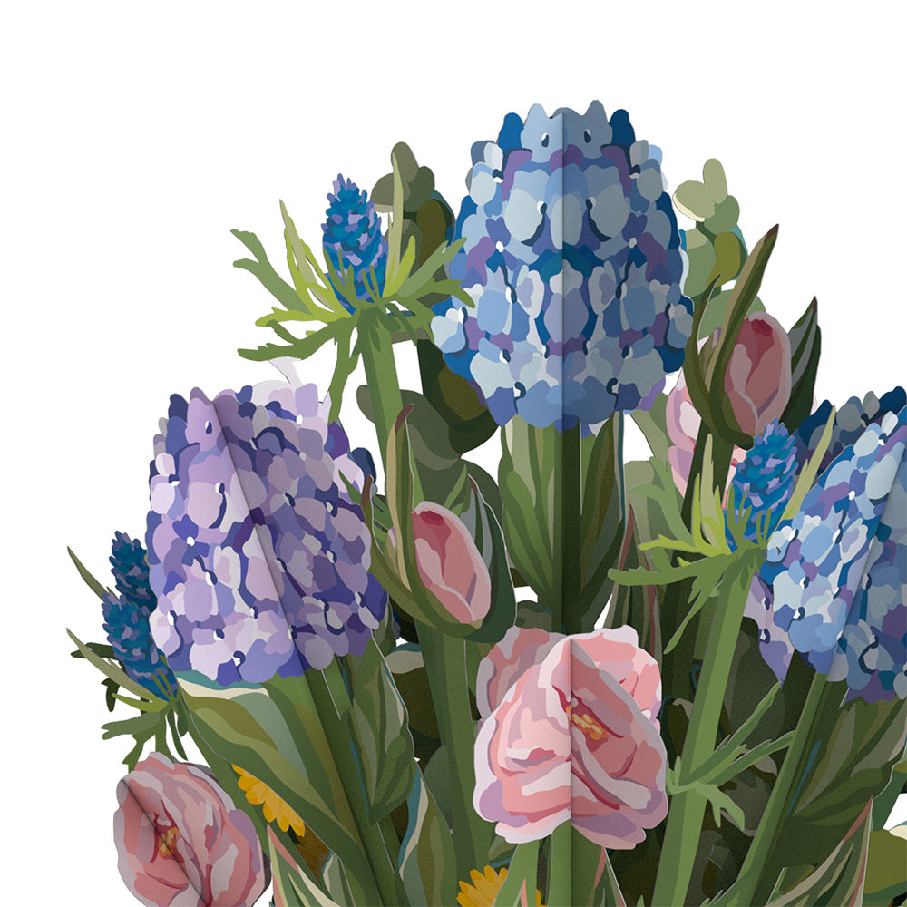 Mother's Day Hydrangeas Pop-Up Card & Bouquet Bundle