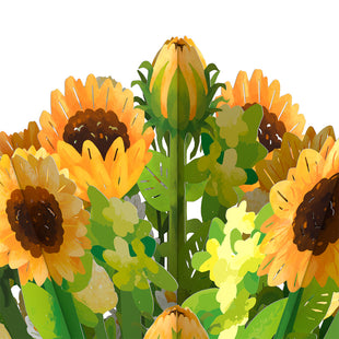 Sunflower Blooms Thank You Bouquet and Sentiment Set