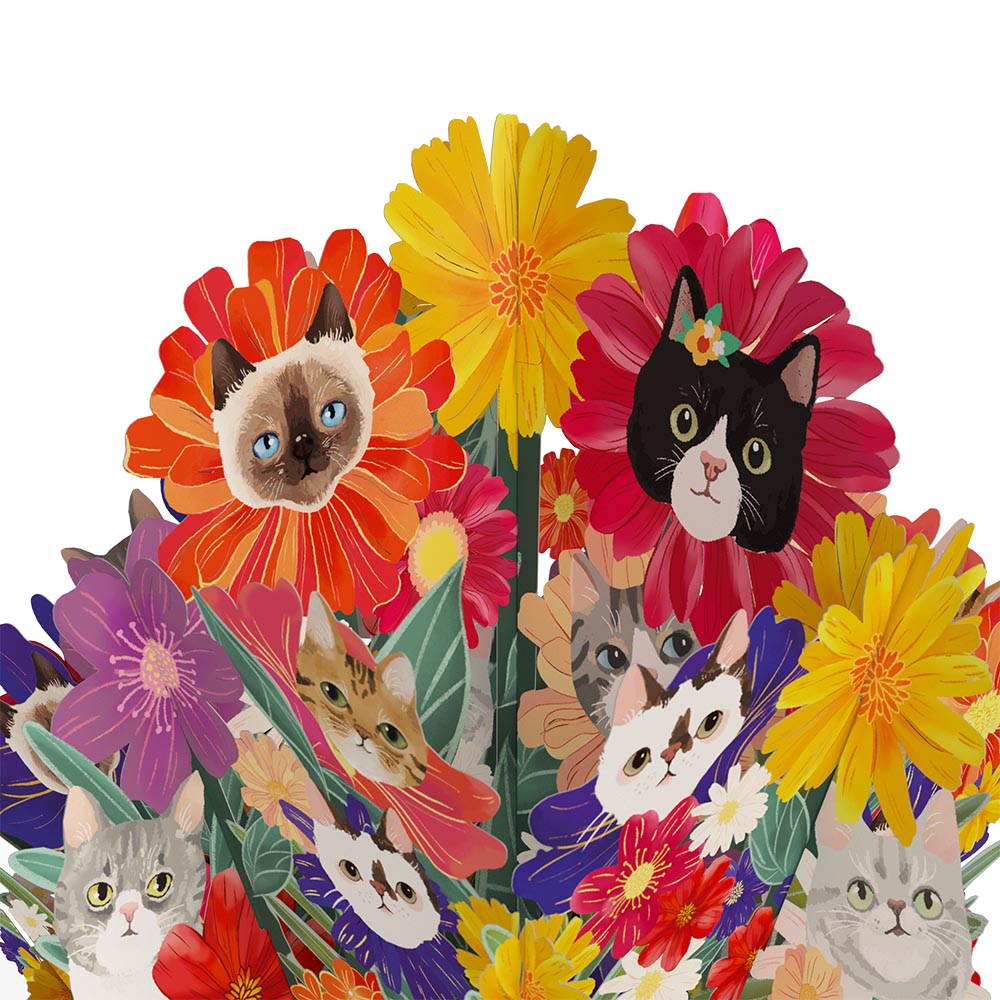 Purr-fect Cat Birthday Bouquet and Sentiment Set for Mom