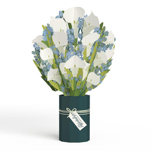 Deepest Sympathy Calla Lilly Bouquet greeting card -  Lovepop