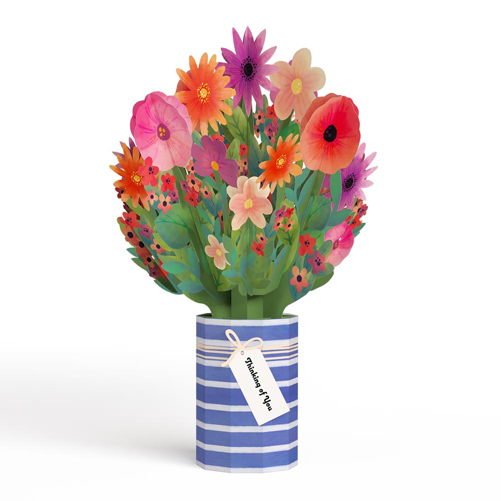 Get Well Soon Pop-Up Card & Bouquet Bundle