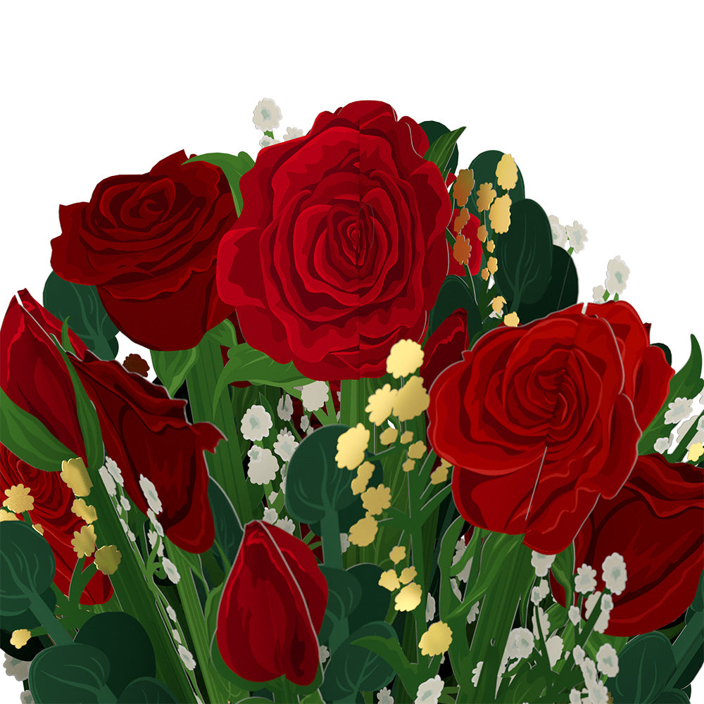 Disney’s Lady and the Tramp Pop-Up Card & Flower Buds Bouquet Bundle