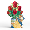 Disney’s Beauty and the Beast Suncatcher Card & Flower Buds Bouquet Bundle