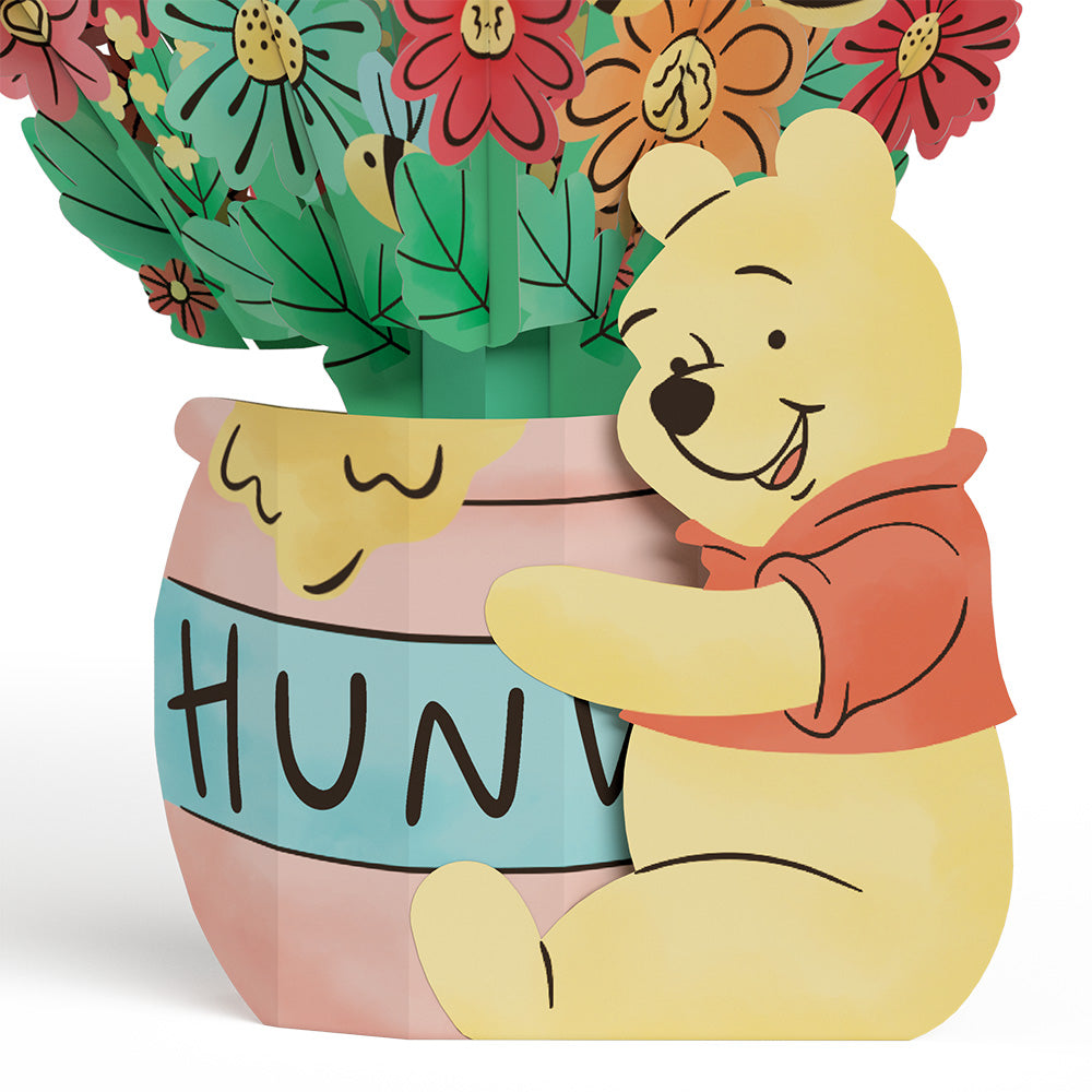 Disney’s Winnie the Pooh Pop-Up Card & Flower Buds Bouquet Bundle