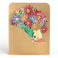 Disney’s Winnie the Pooh Pop-Up Card & Flower Buds Bouquet Bundle