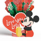 Disney’s Mickey Mouse Love You Lots Pop-Up Card & Flower Buds Bouquet Bundle