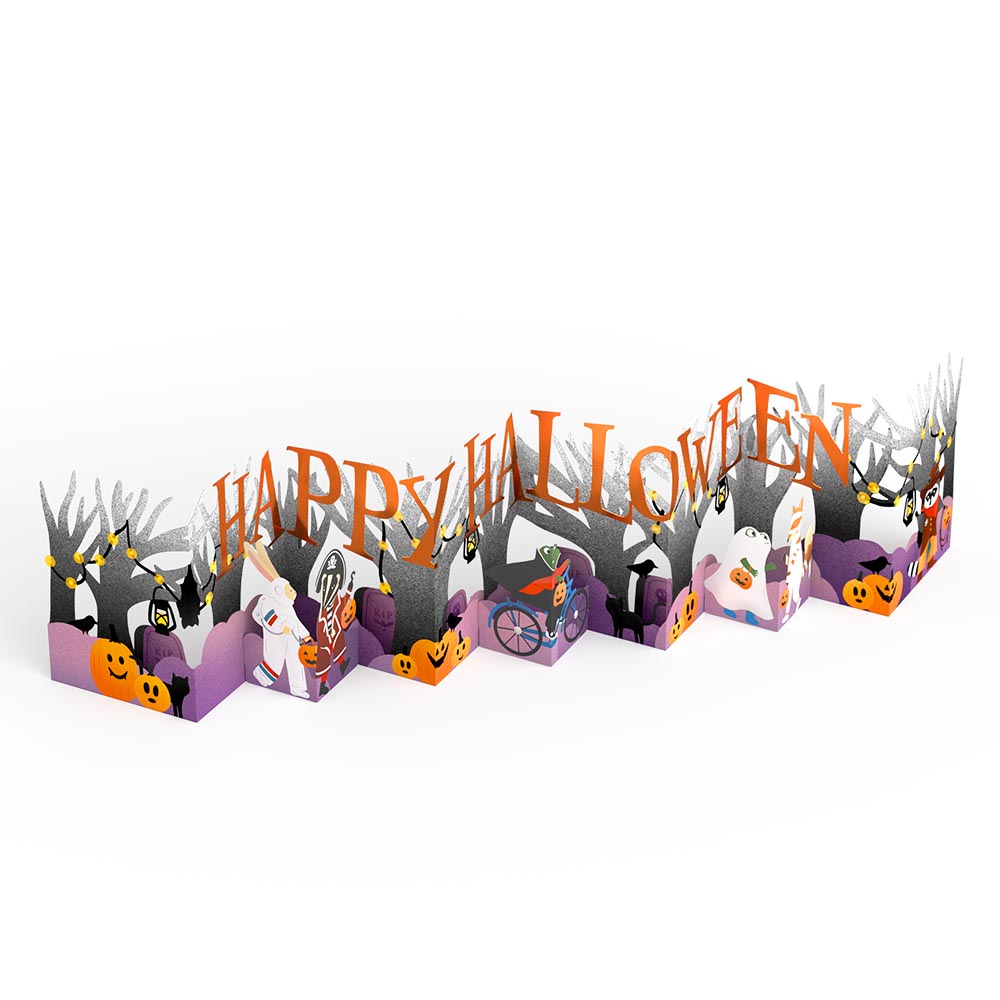 Happy Halloween Trick-or-Treat Loooooong Card™ (Expands to 2 feet)