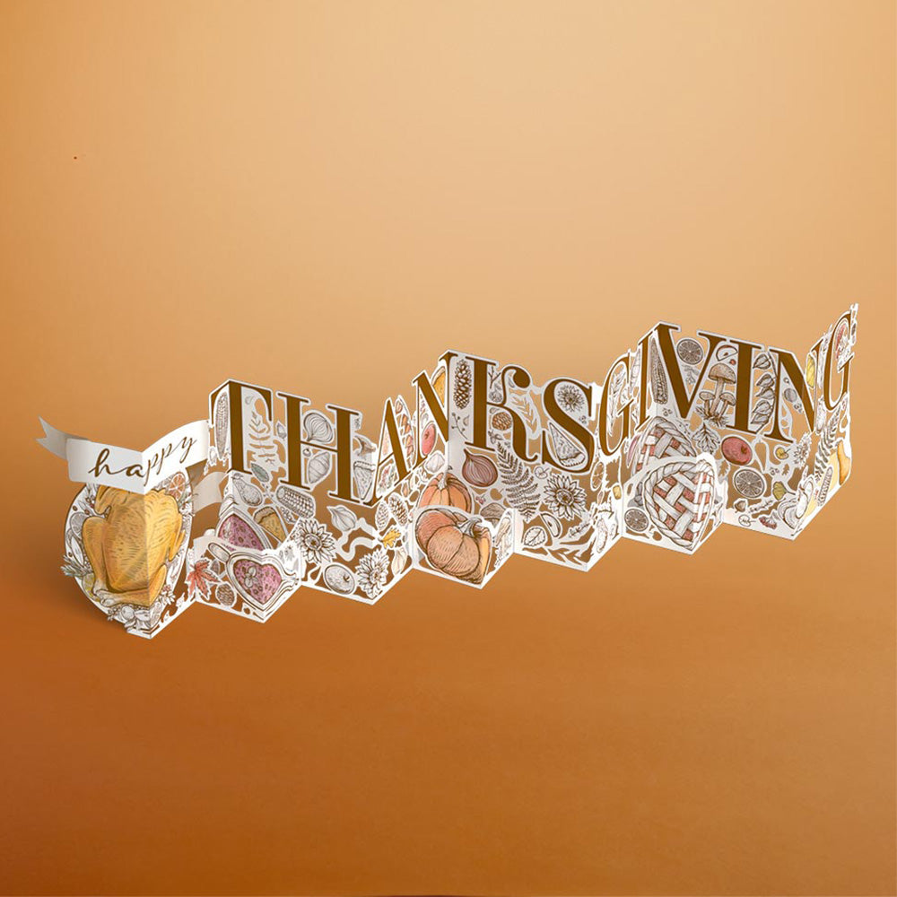 Happy Thanksgiving Loooooong Card™ (Expands to 2 feet)