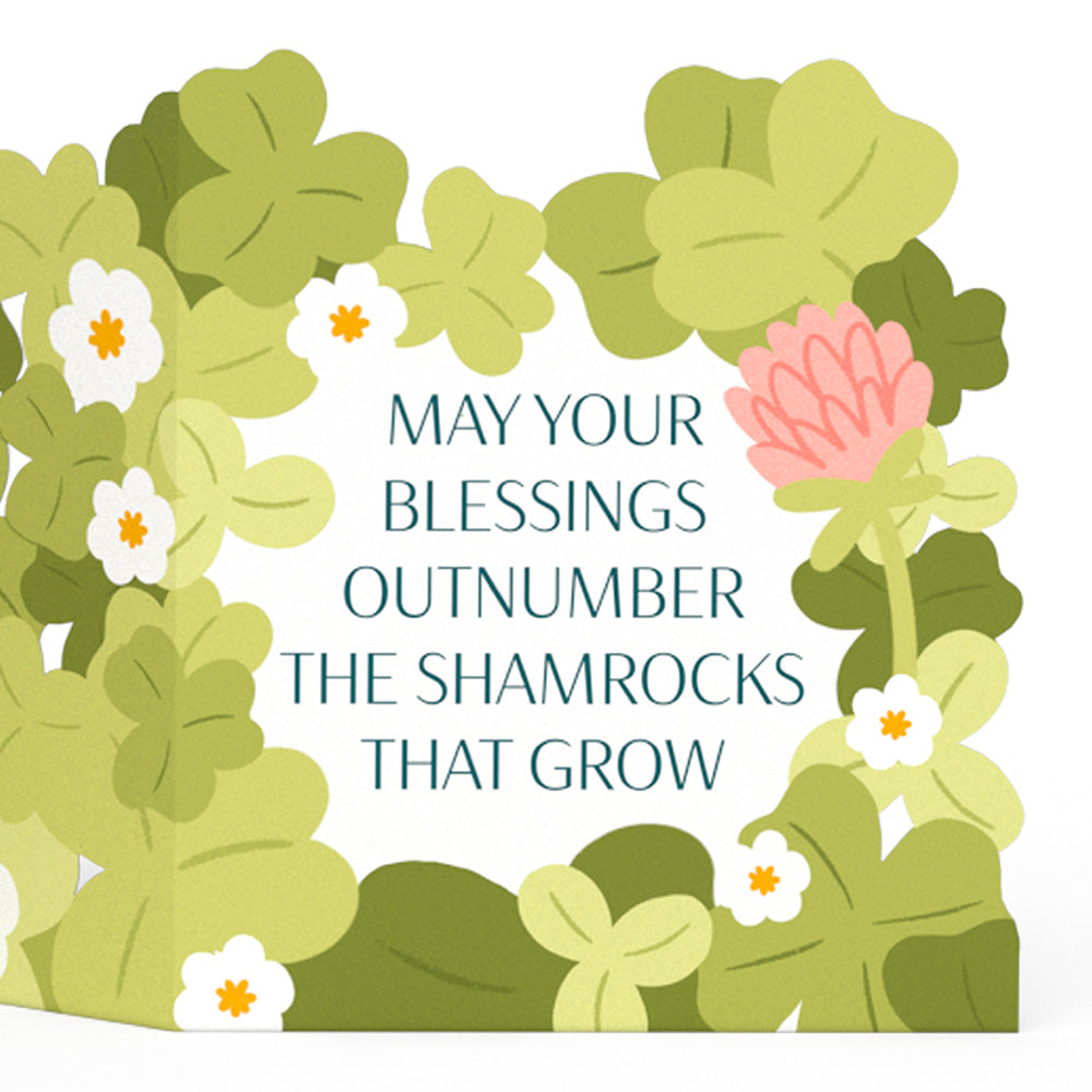 Shamrock Blessings Loooooong Card™ (Expands to 2 feet)