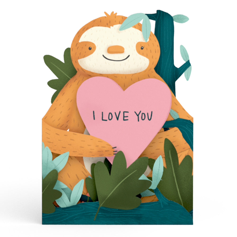 I Love You Slow Much Valentine Tri-Fold Card