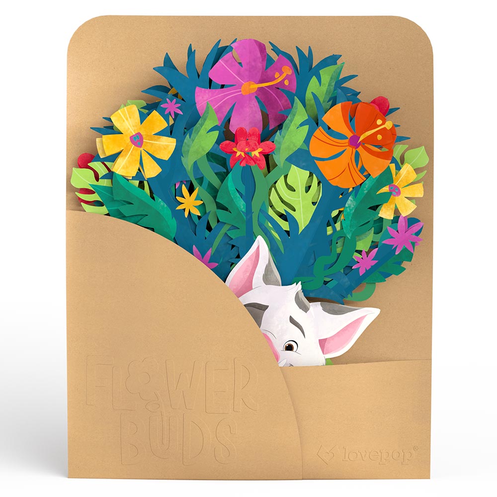 Disney’s Moana 2 Epic Birthday Pop-Up Card & Flower Buds Bouquet Bundle