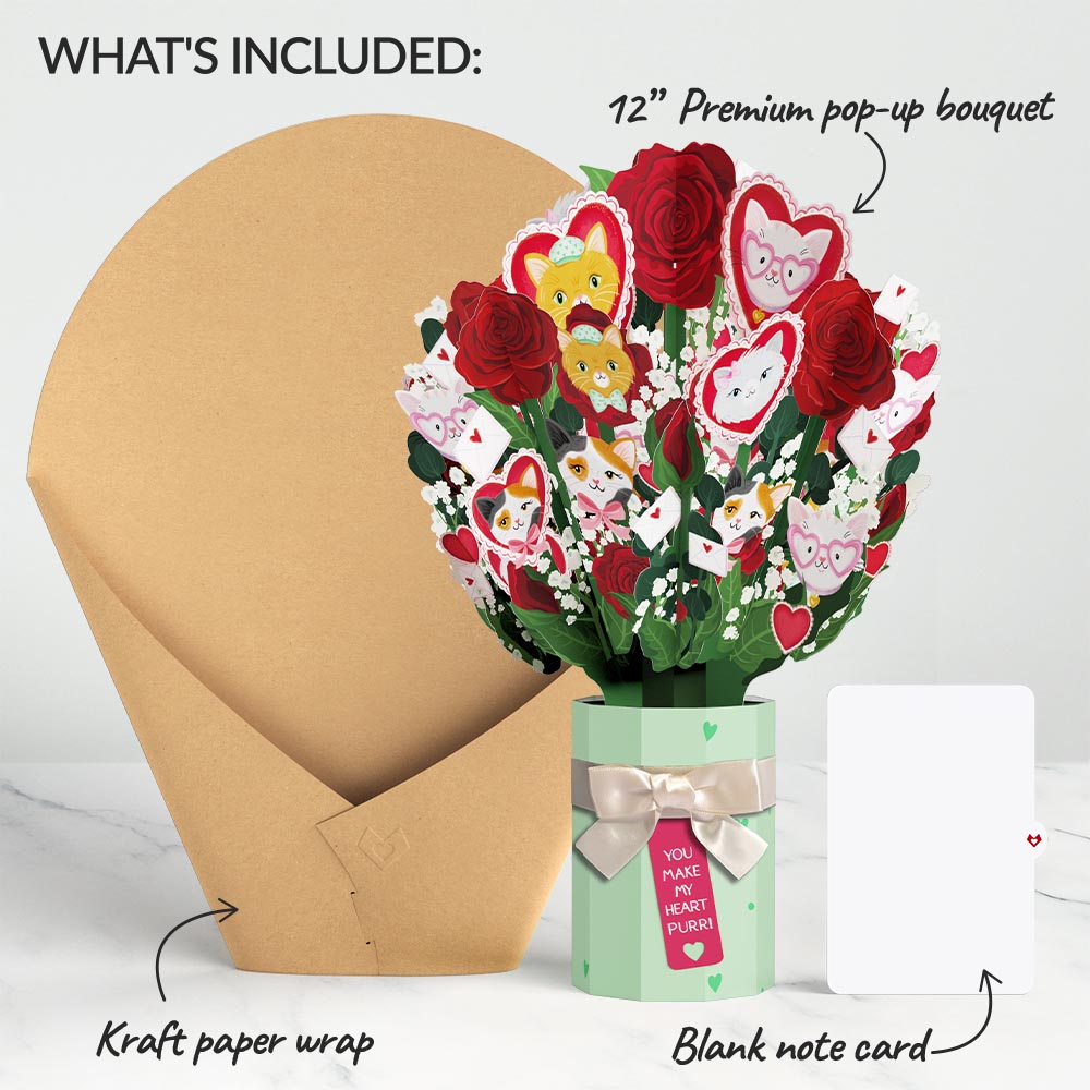 You Make My Heart Purr Cat Bouquet