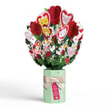 'Happy Valentine's Day' Love Cat Plushpop Card & Bouquet Bundle