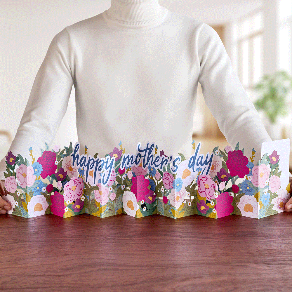 Happy Mother's Day Floral Loooooong Card™ (Expands to 2 feet)