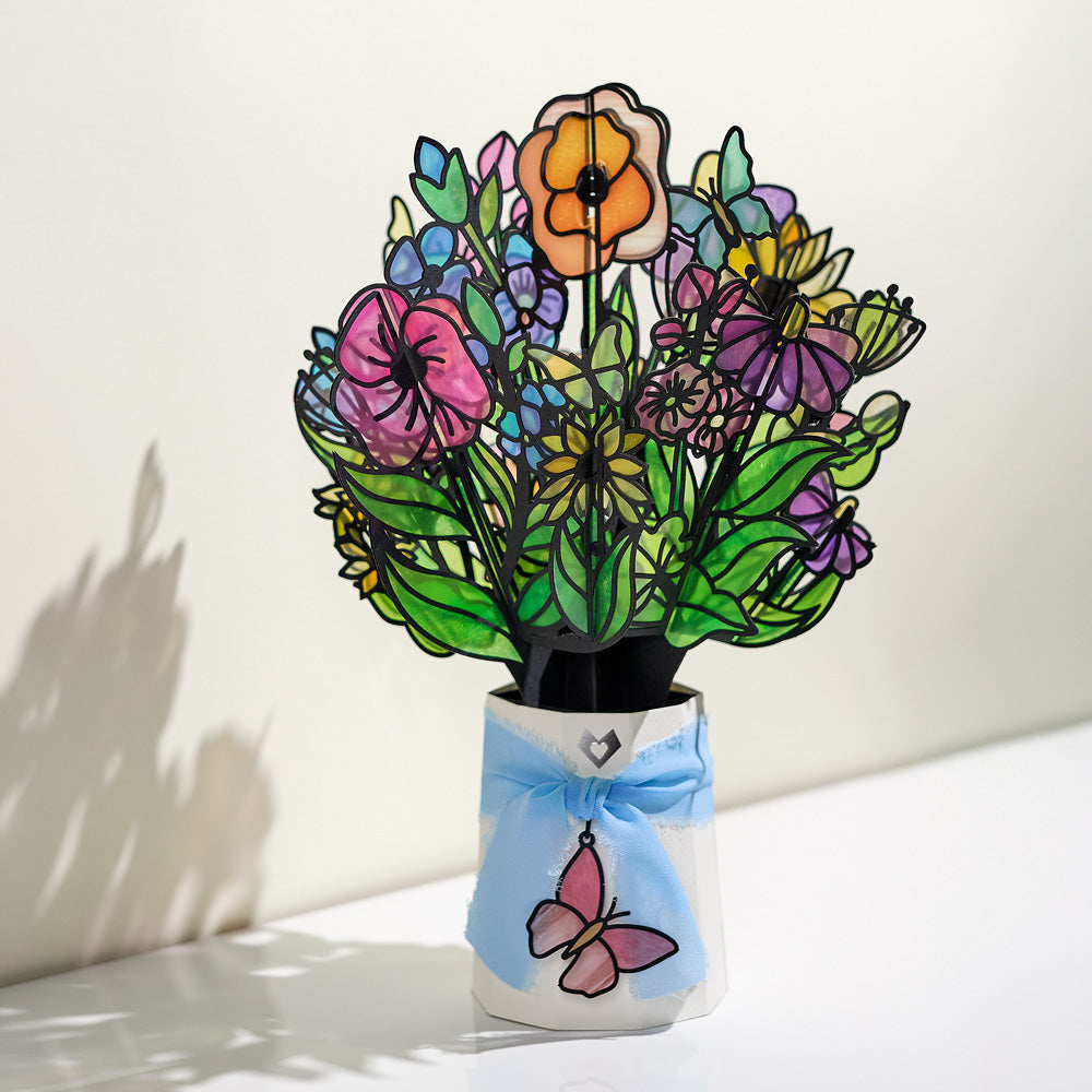 Just Because Butterfly Pop-Up Card & Suncatcher Bouquet Bundle