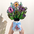 Floral Mom Suncatcher Card & Bouquet Bundle