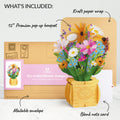 'Bee-u-tiful Mom' Queen Bee Plushpop Card & Bouquet Bundle