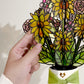 Golden Hour Sunflower 25th Anniversary Suncatcher Bouquet and Sentiment Set