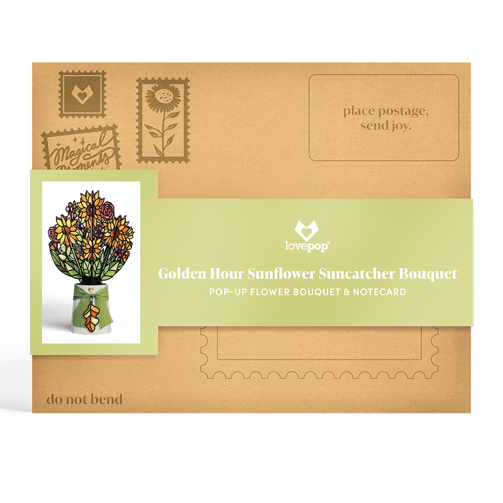 Woodland Happy Thanksgiving Wishbone Pop-Up Card & Suncatcher Bouquet Bundle