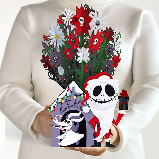 Disney Tim Burton’s The Nightmare Before Christmas Santa Jack Skellington Flower Buds Bouquet