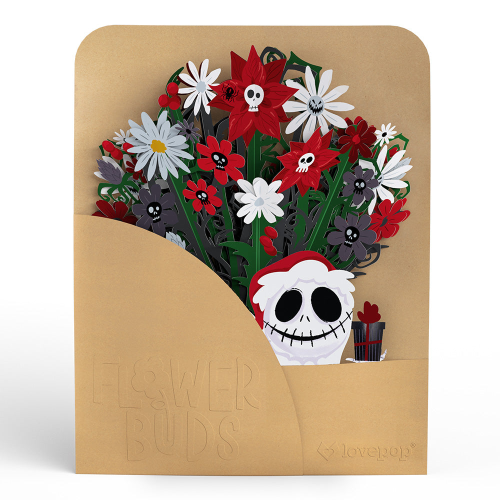 Disney Tim Burton’s The Nightmare Before Christmas Santa Jack Skellington Flower Buds Bouquet