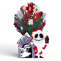 Disney Tim Burton’s The Nightmare Before Christmas Santa Jack Pop-Up Card & Flower Buds Bouquet Bundle