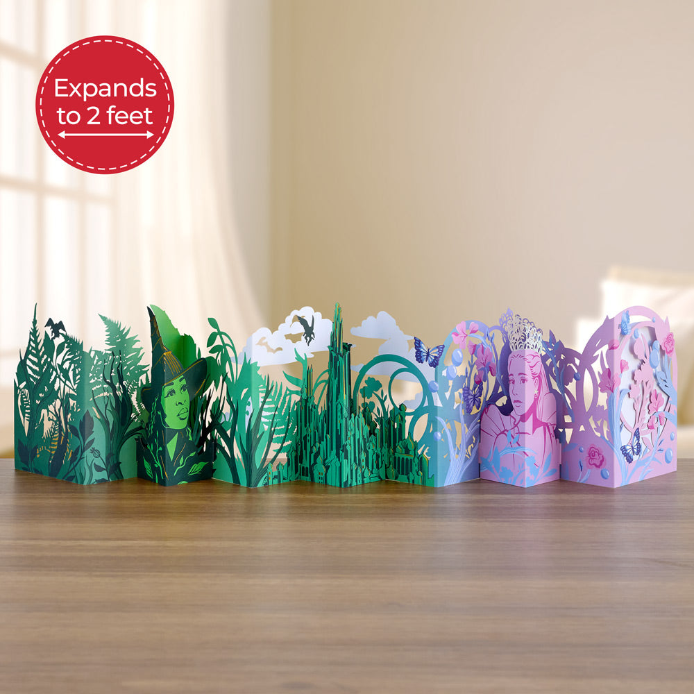 Wicked Glinda & Elphaba Loooooong Card™ (Expands to 2 feet)