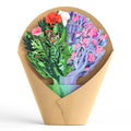 Wicked We Go Together Like Pink & Green Pop-Up Card & Bouquet Bundle