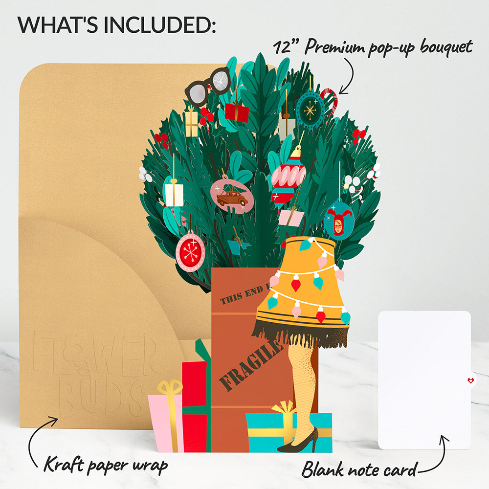 A Christmas Story Holiday Leg Lamp Flower Buds Bouquet