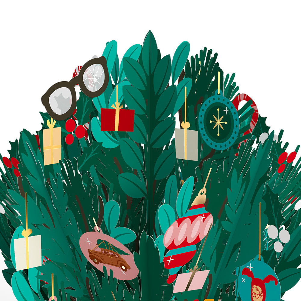 A Christmas Story Holiday Leg Lamp Pop-Up Card & Flower Buds Bouquet Bundle