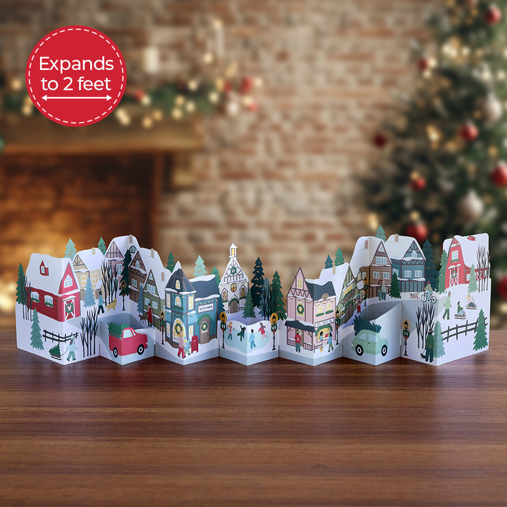 Holiday Stroll Loooooong Card™ (Expands to 2 feet)