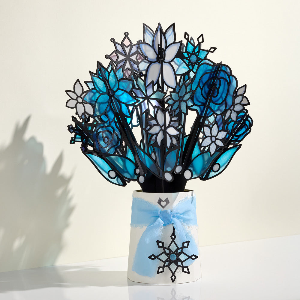 Let It Snow Suncatcher Card & Pop-Up Bouquet Bundle