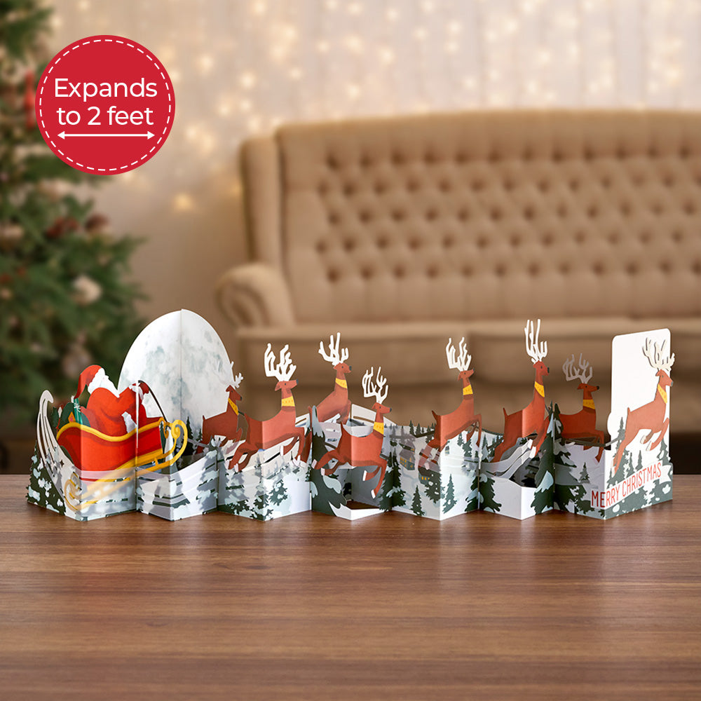Christmas Sleigh Ride Loooooong Card™ (Expands to 2 feet)