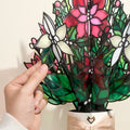 Poinsettia Shimmer Suncatcher Bouquet