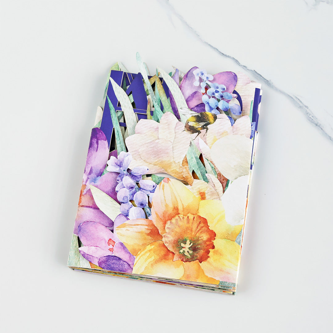 Happy Easter Floral Loooooong Card™ (Expands to 2 feet)