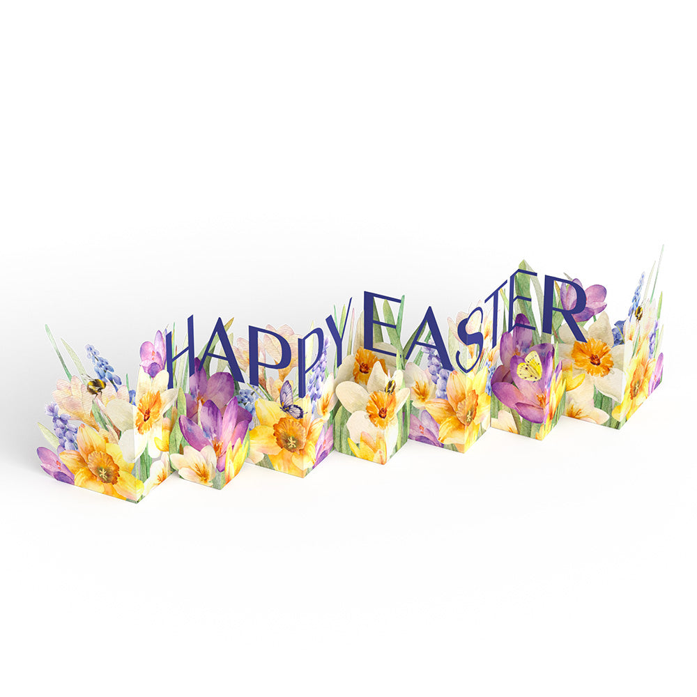 Happy Easter Floral Loooooong Card™ (Expands to 2 feet)